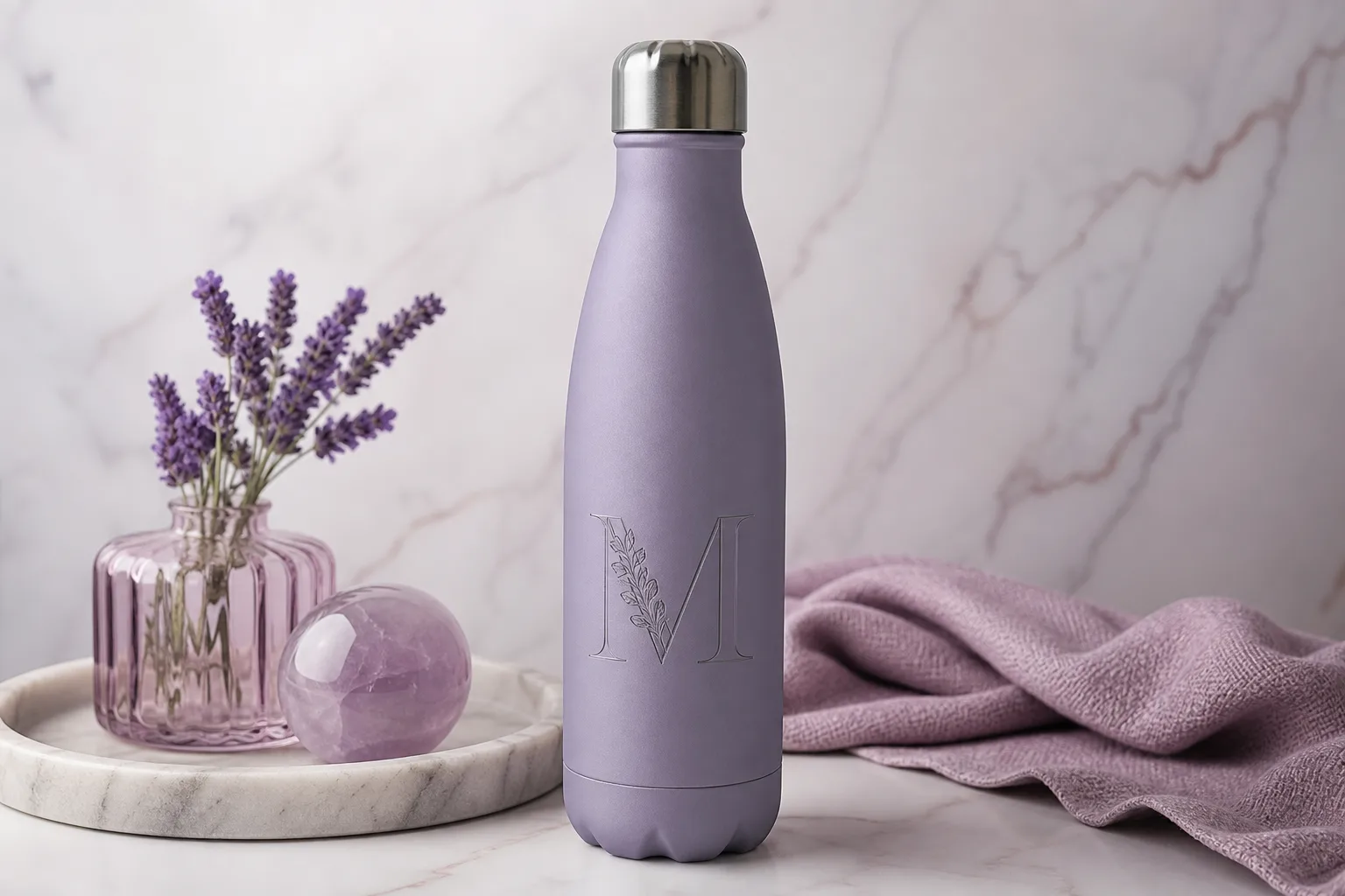 Custom engraved insulated water bottle