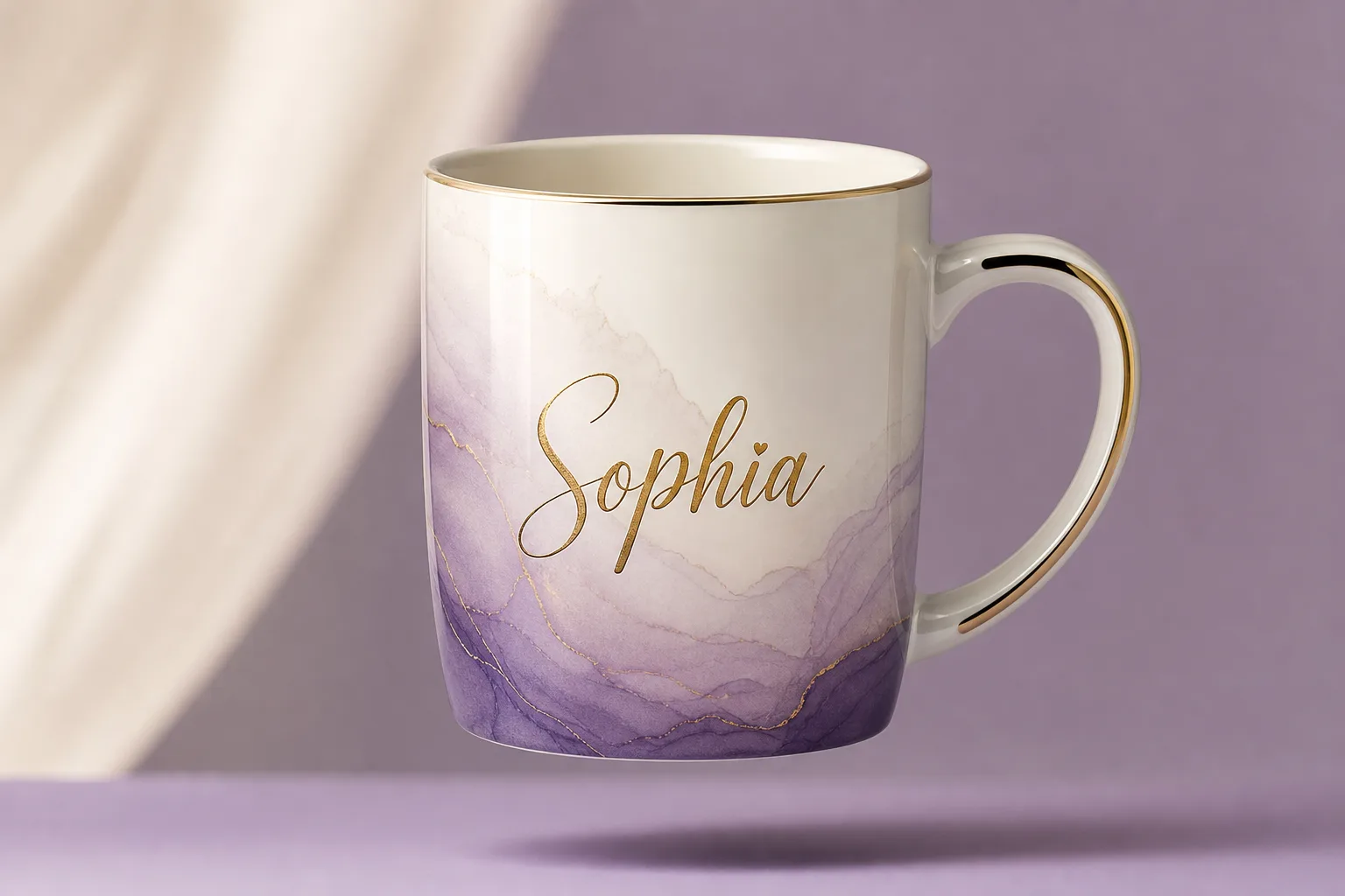 Premium personalized ceramic mug with custom engraving